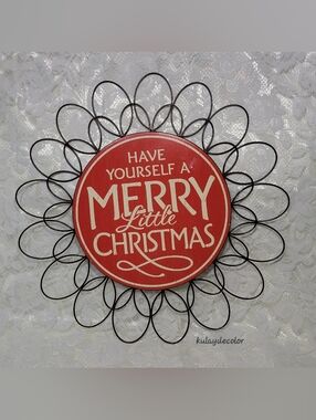 Hallmark Have Yourself a Merry Little Christmas Wall Door Metal Holiday Sign